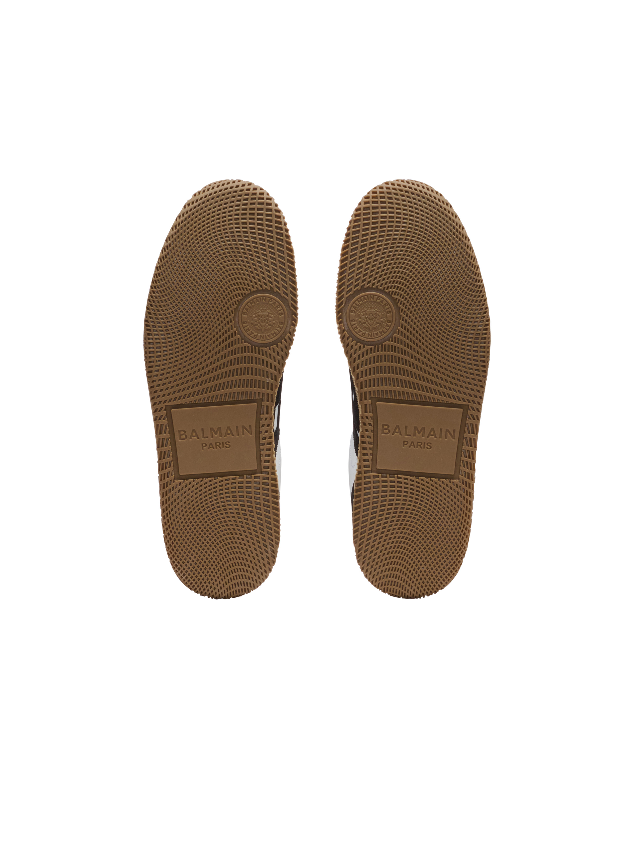 Balmain Swan trainers in calfskin and suede - 5