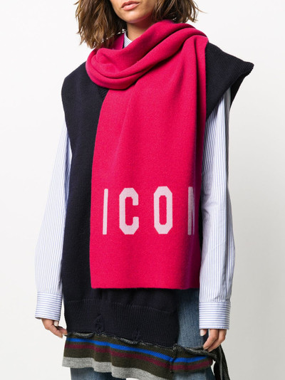 DSQUARED2 Icon logo knitted scarf outlook