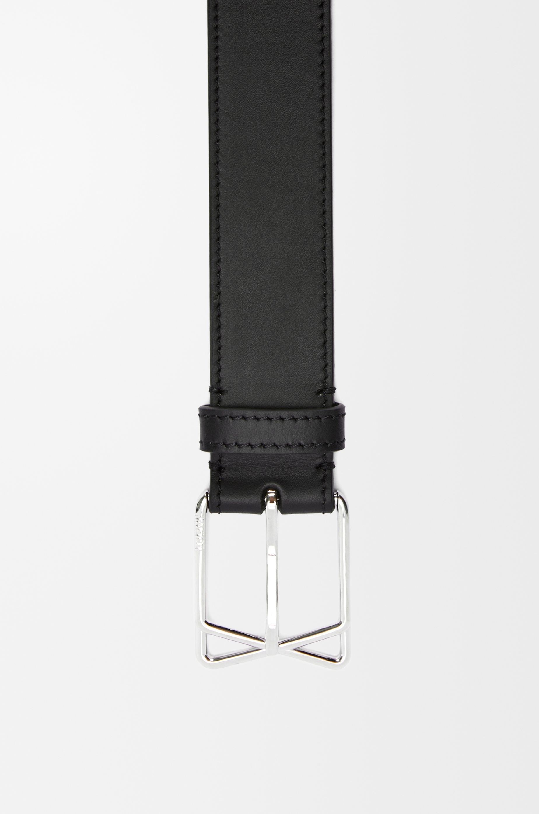 Layered Cross Buckle belt in smooth calfskin - 3