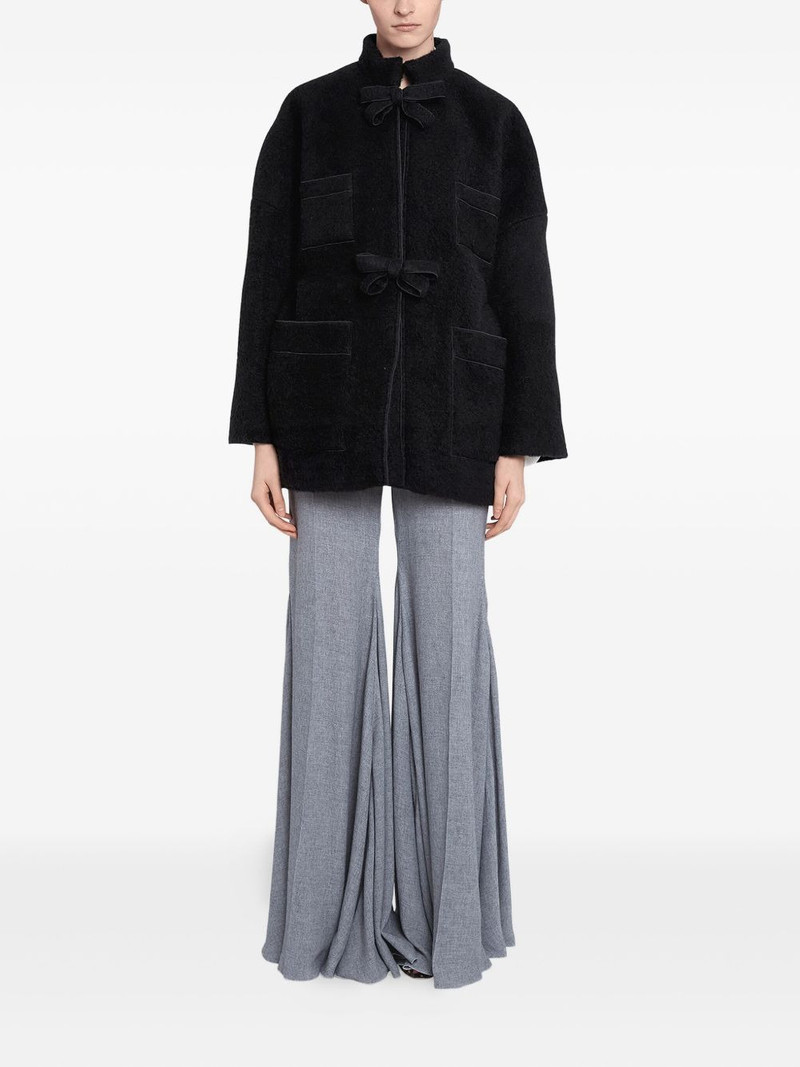 GIAMBATTISTA VALLI bow-detailed patch-pocket coat outlook