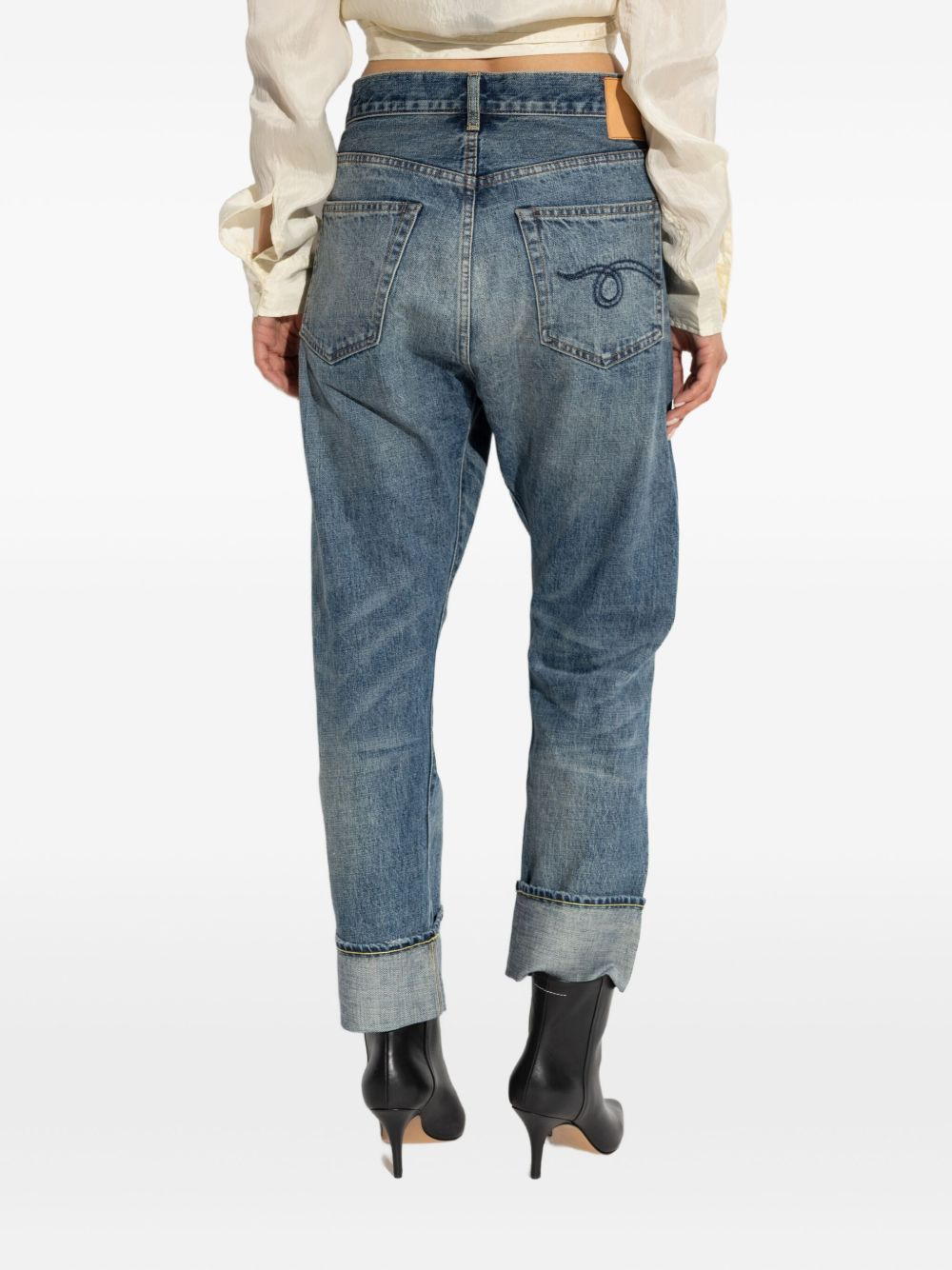 crossover-waist jeans - 4
