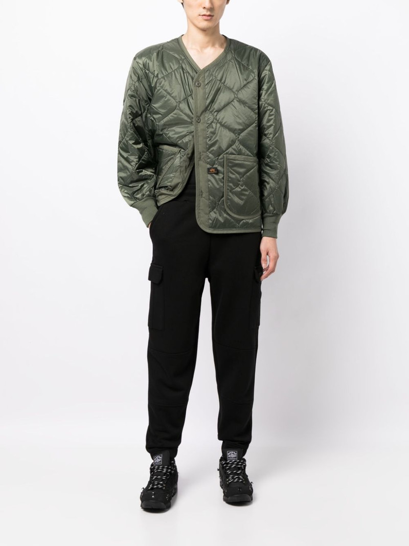 ALPHA INDUSTRIES logo-patch quilted jacket outlook