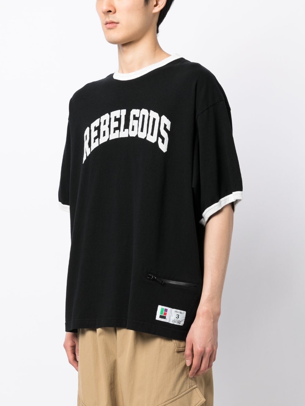 slogan-print cotton T-shirt - 3