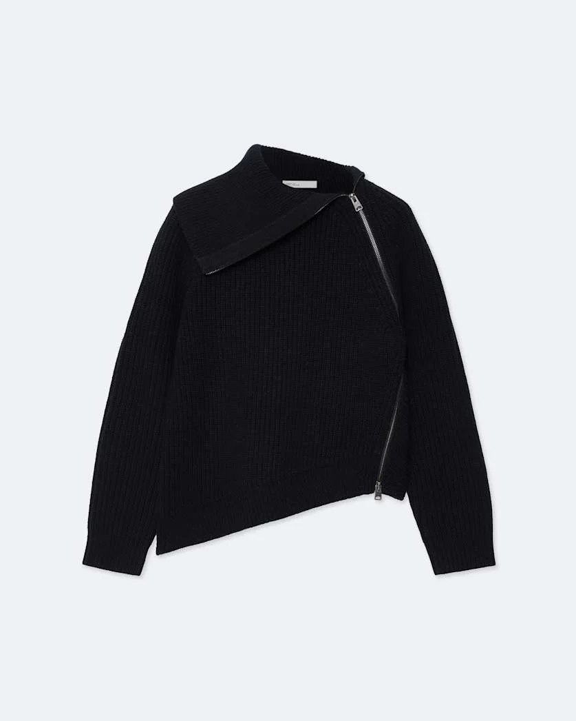 CLEO RELAXED-FIT FUNNEL-NECK SWEATER - 1