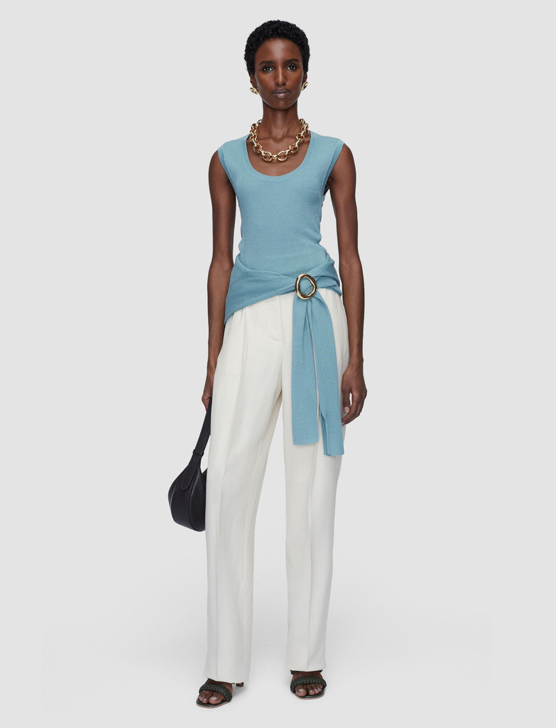 JOSEPH Alaou Linen Blend Knit Vest Top outlook