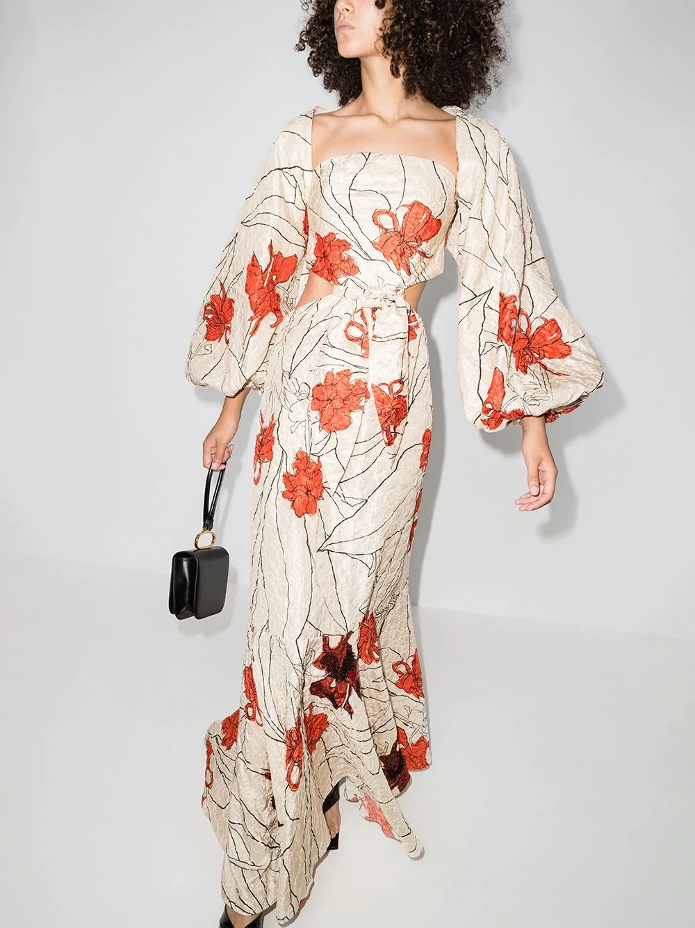 Trazos Misteriosos floral-print maxi dress - 4