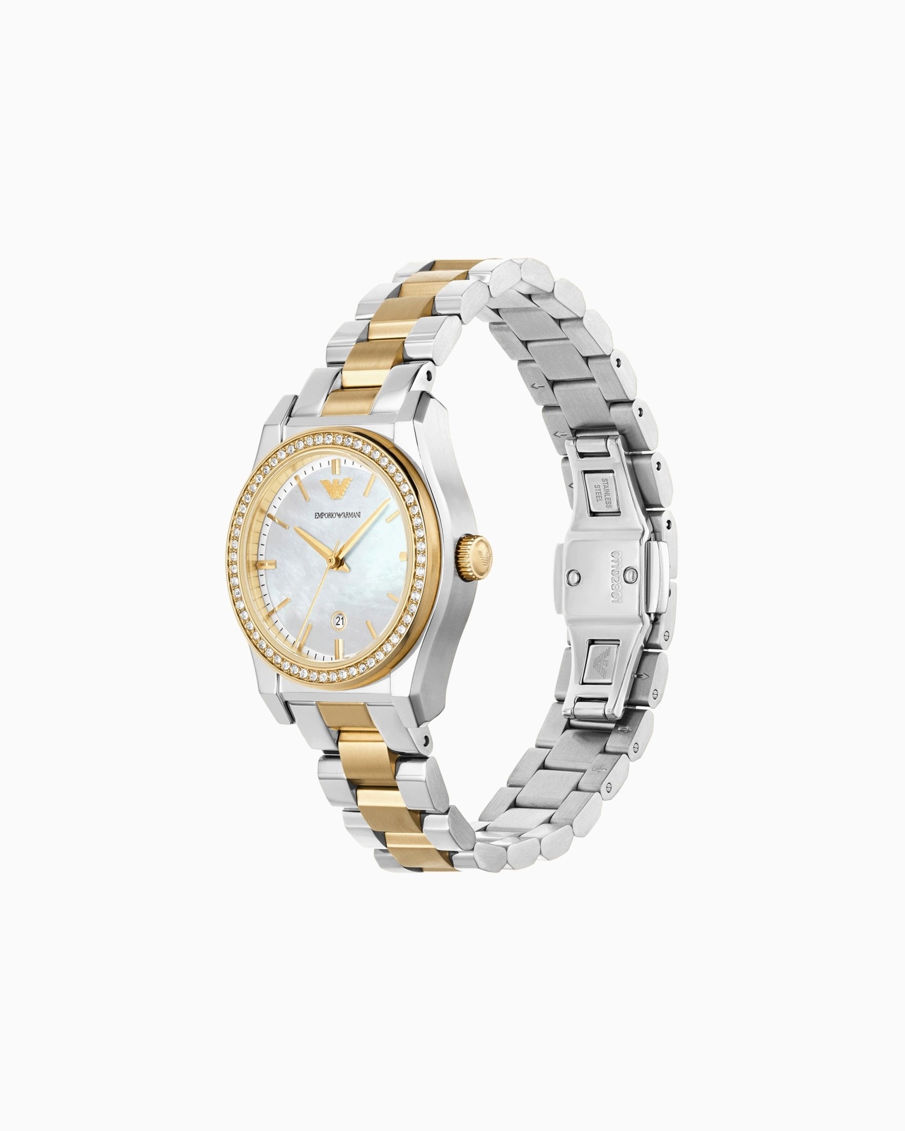 THREE-HAND DATE STAINLESS STEEL WATCH - 2