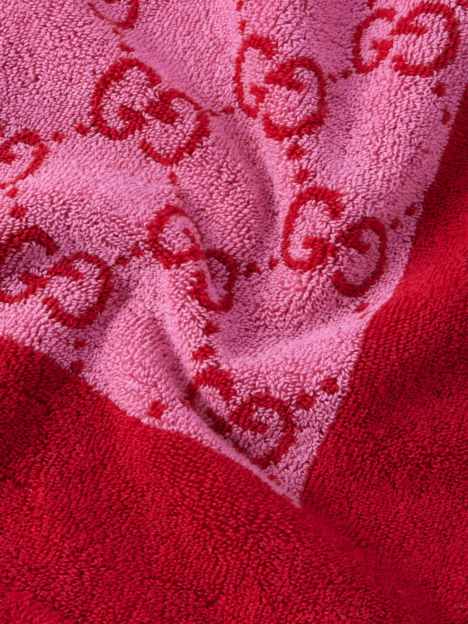 Terry-jacquard beach towel Pink - 2