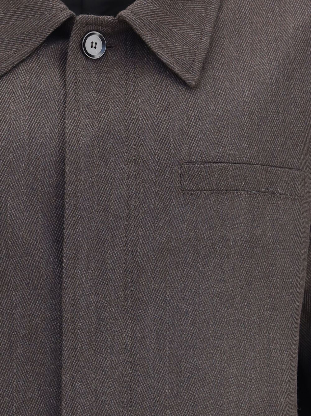 herringbone wool jacket - 4