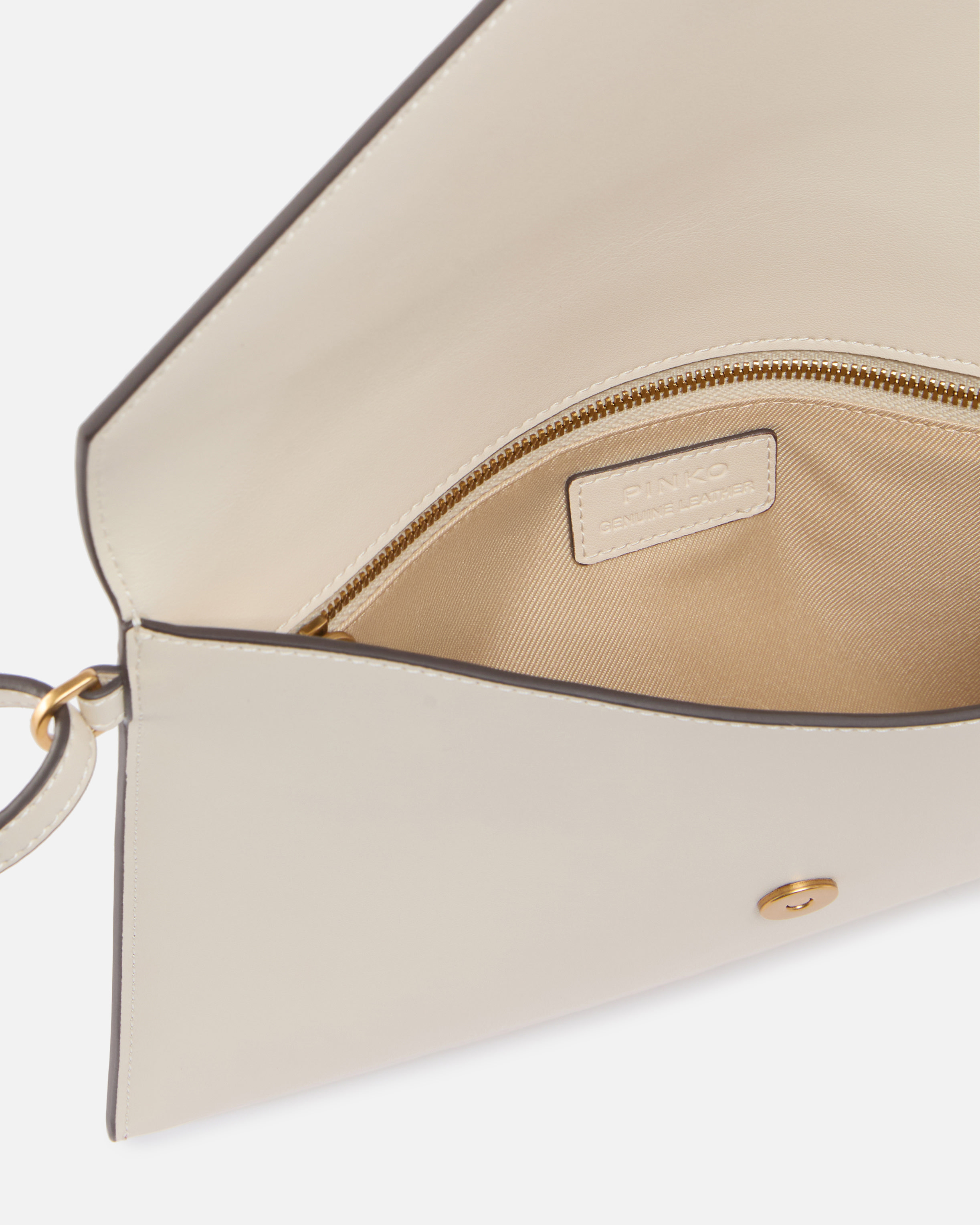 LEATHER CLUTCH WITH LOVE BIRDS LOGO - 3
