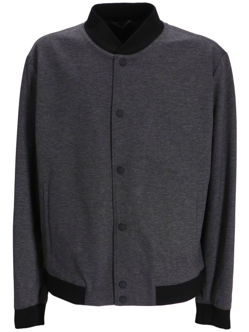 mélange-effect bomber jacket 1