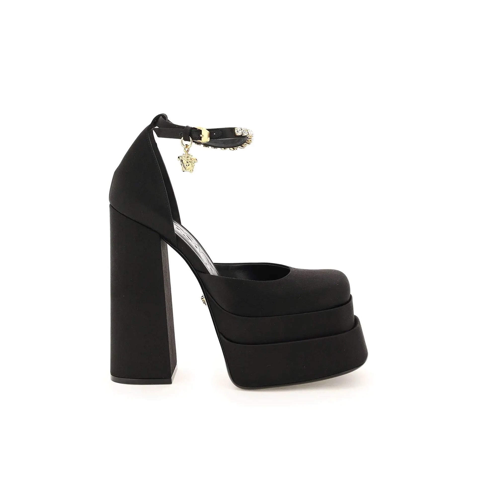 Versace Silk Satin Platform Pumps Women - 1
