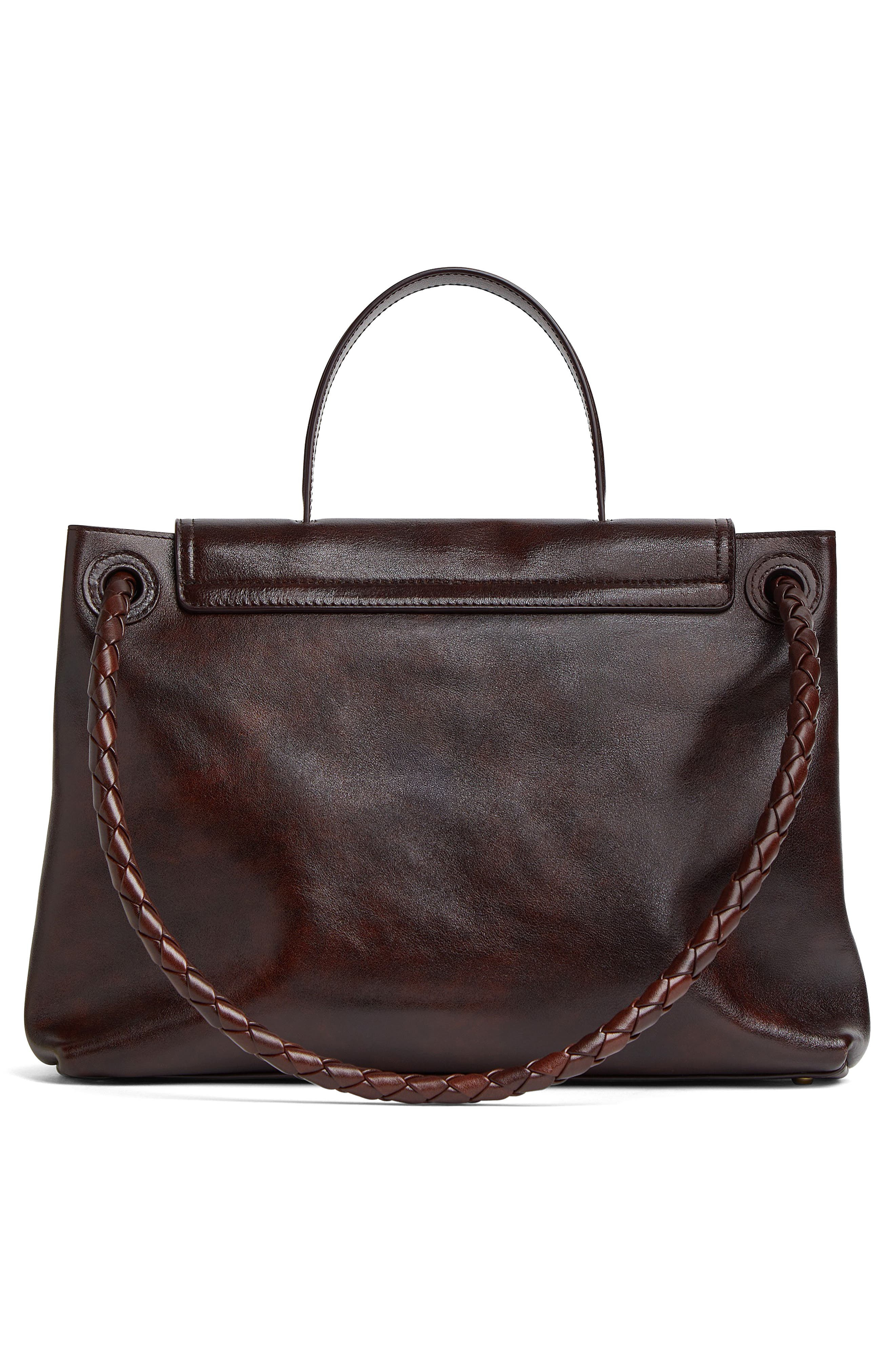Bottega Veneta Ciao Ciao Knot Detail Leather Top Handle Bag in Dark Mahogany at Nordstrom - 5