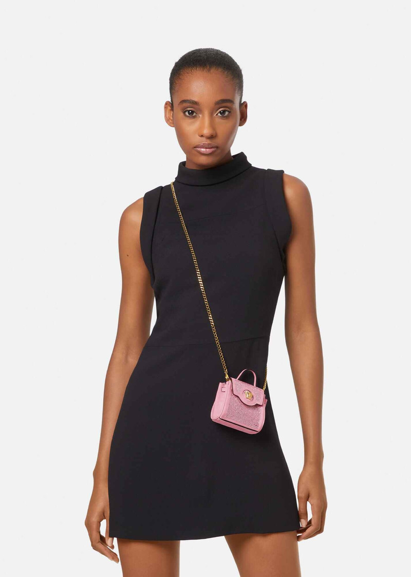 VERSACE La Medusa Studded Micro Bag outlook