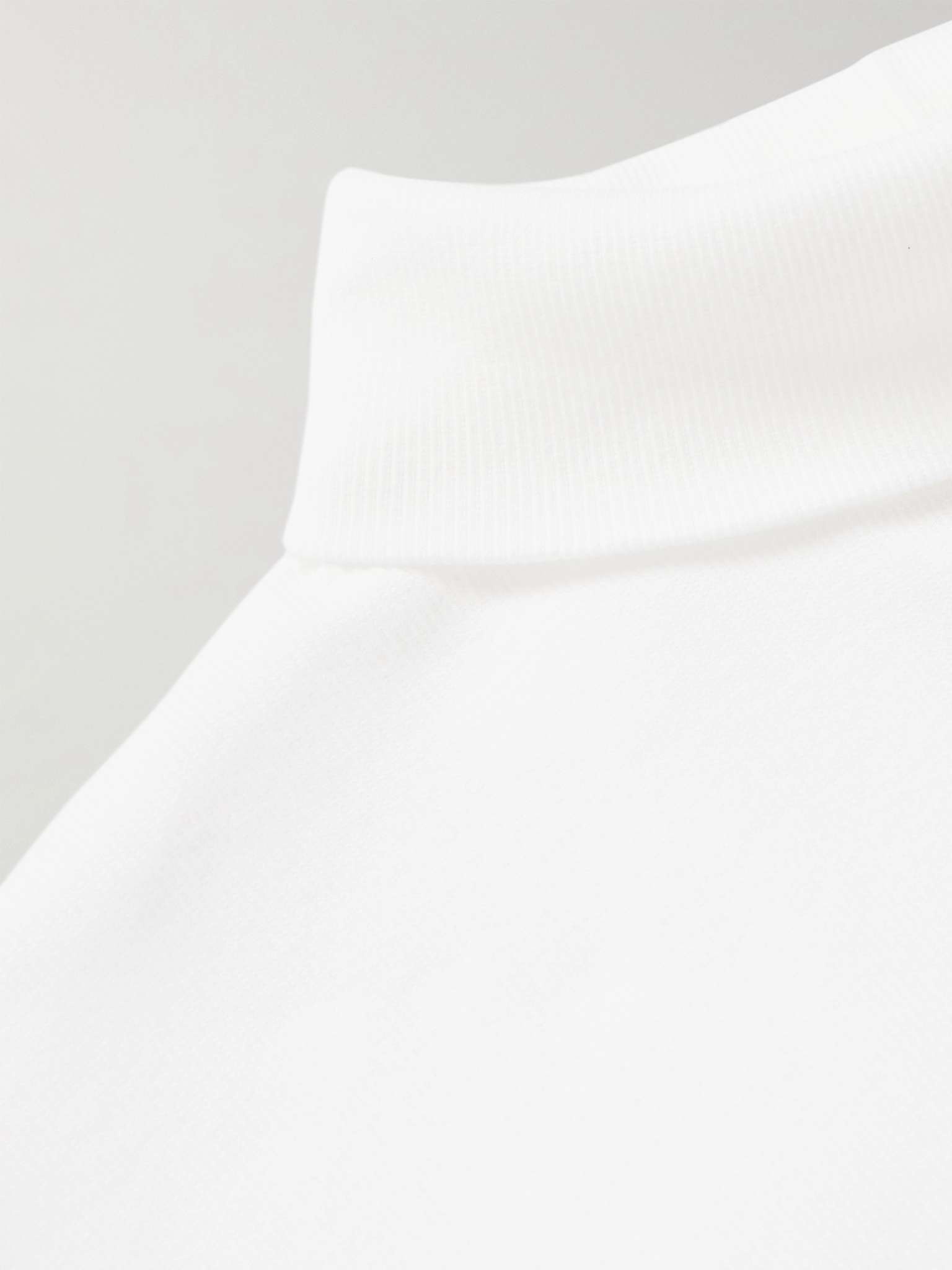 Ribbed Cotton-Blend Jersey Rollneck T-Shirt - 5