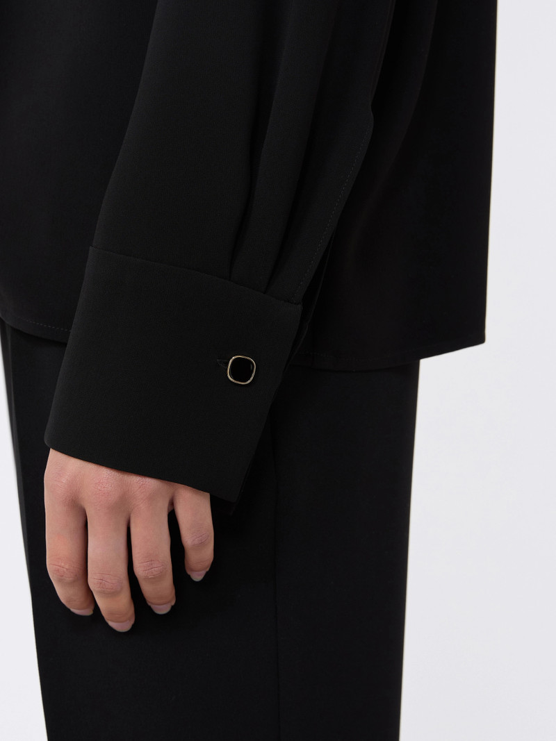 KAKI Lightweight cady blouse - BLACK 6