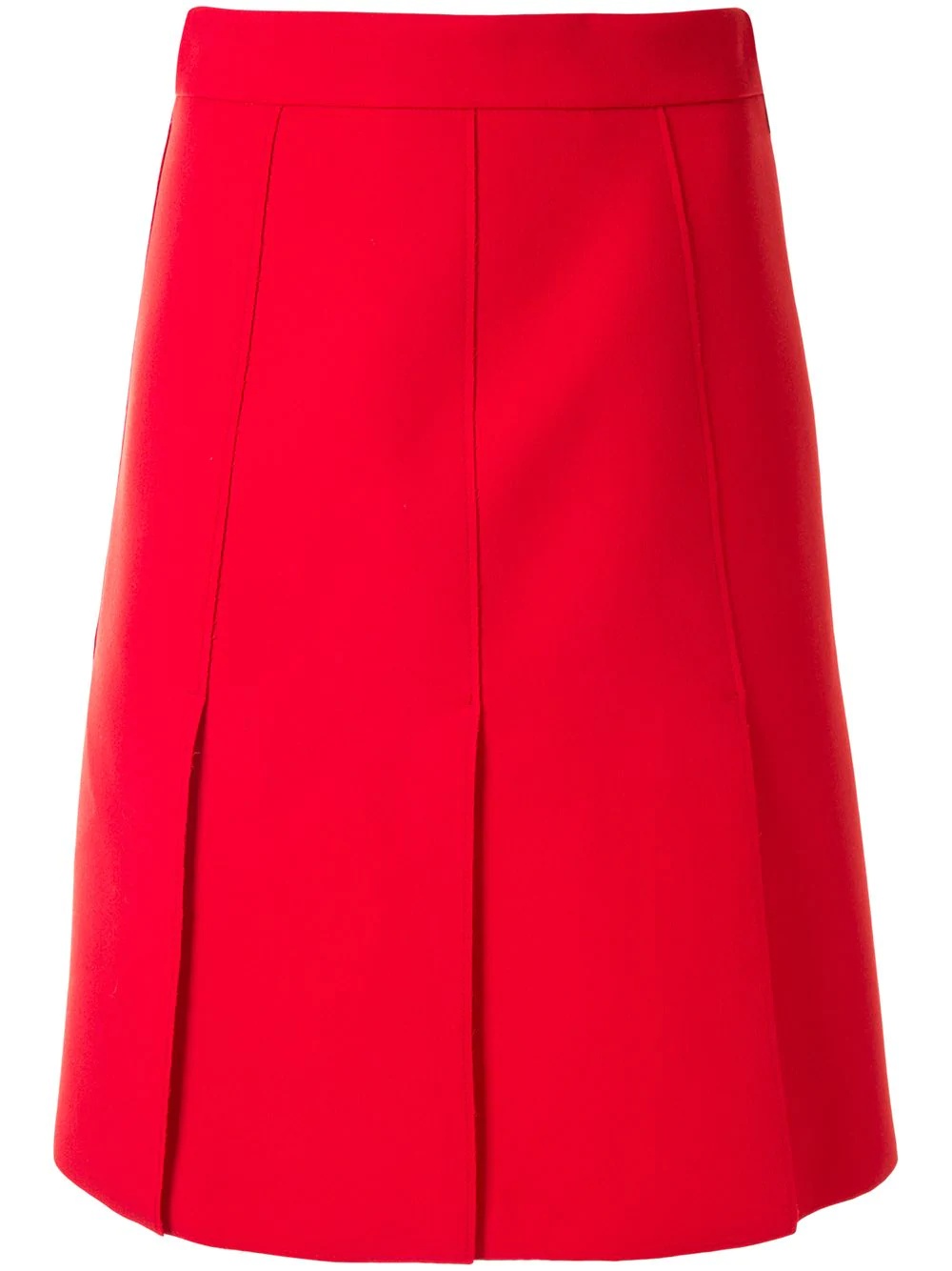 pleated knee-length skirt - 1