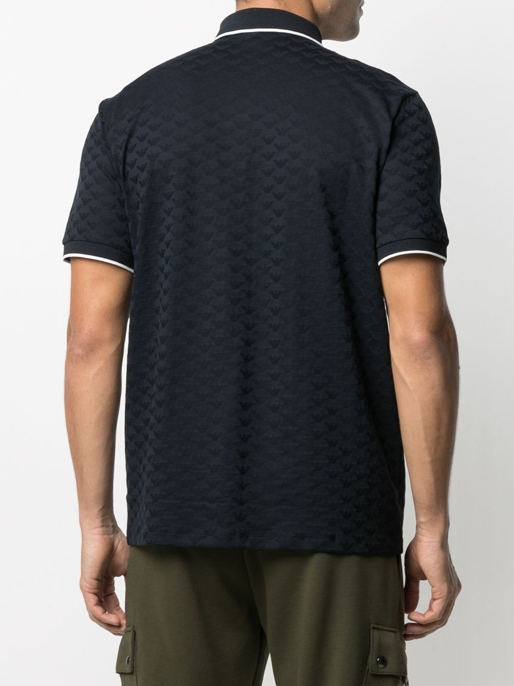 textured knit polo shirt - 4