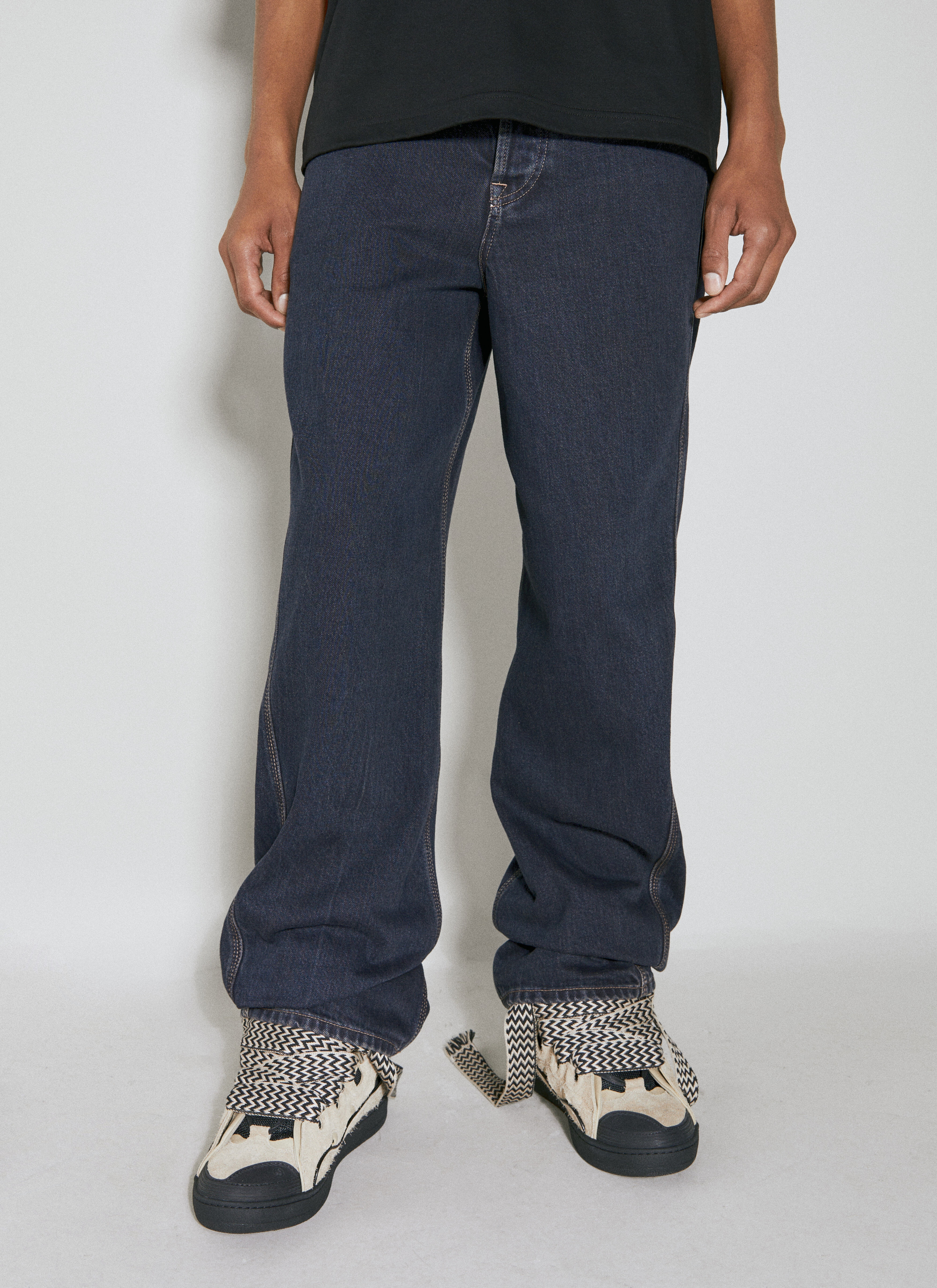 Baggy Twisted Leg Jeans - 1