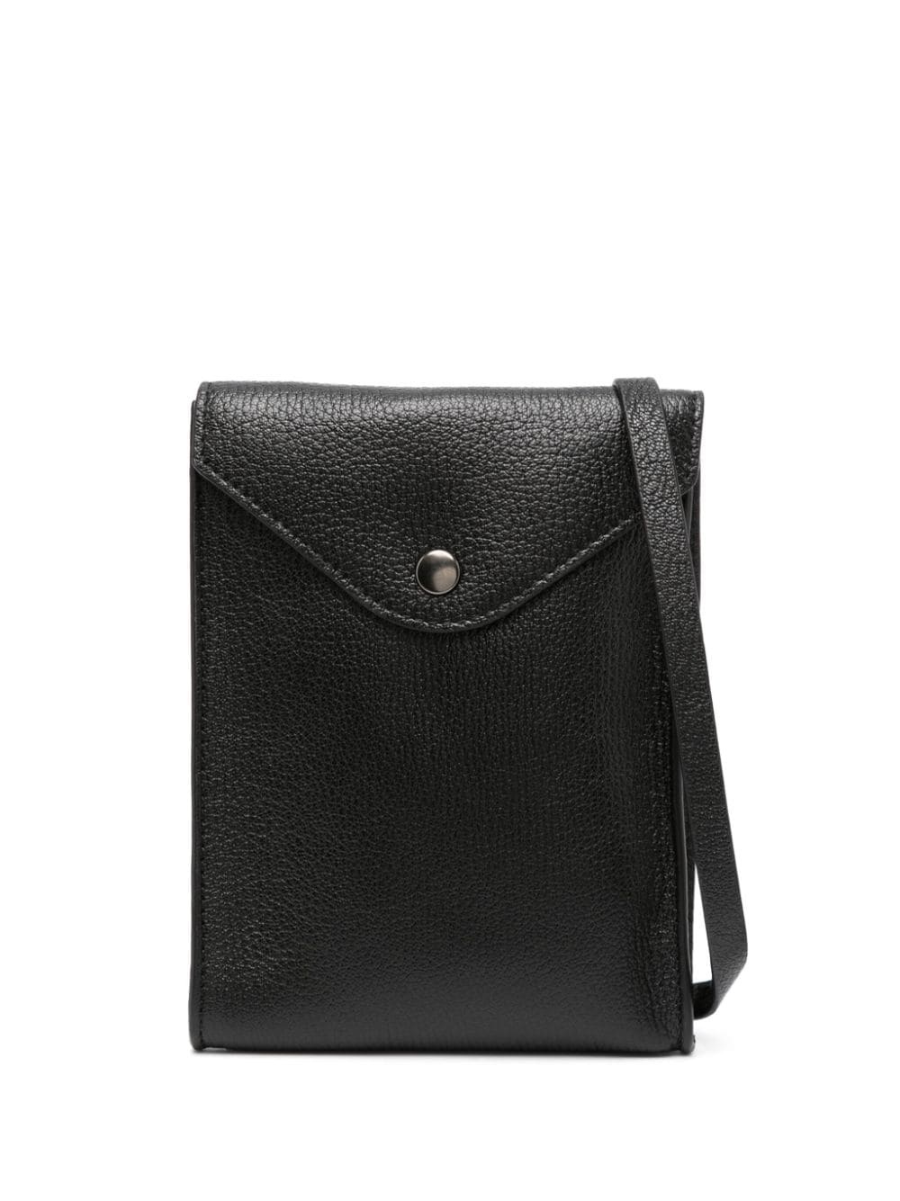 grained-texture leather crossbody bag - 1