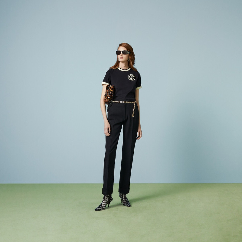 GUCCI Cotton jersey T-shirt with embroidery outlook