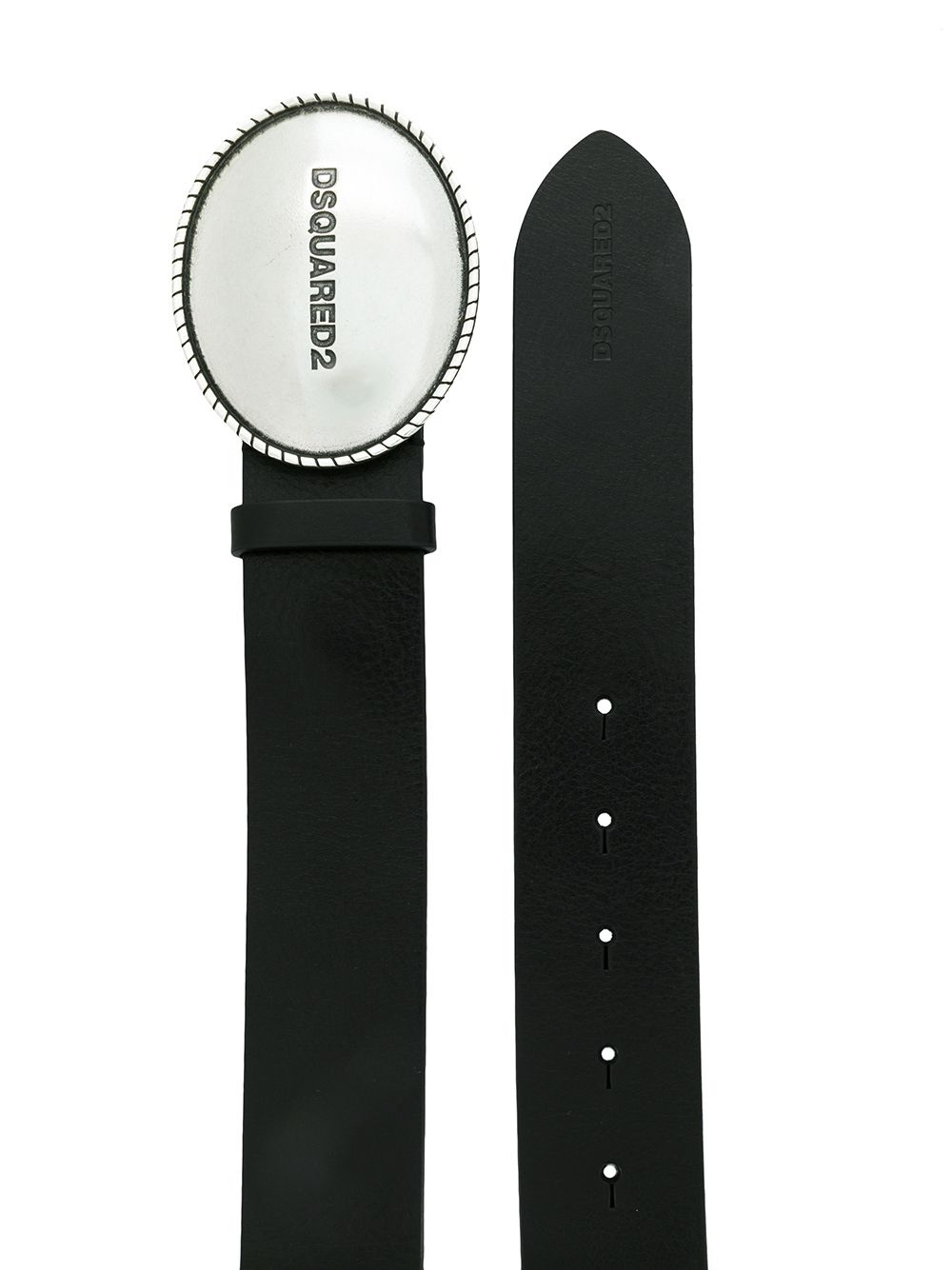 embossed buckle belt - 2