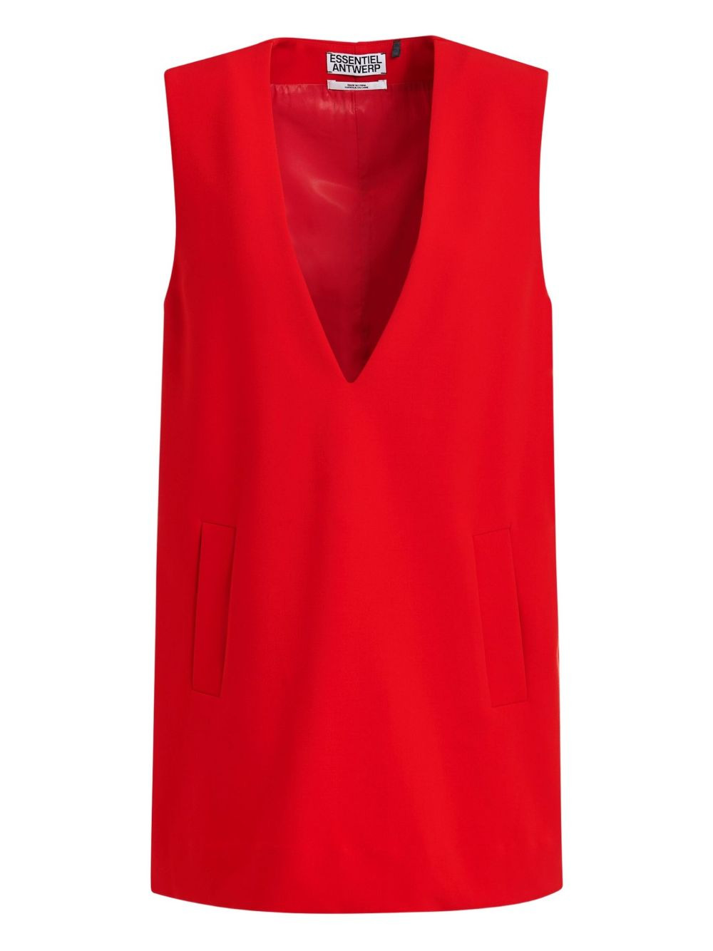 V-neck mini dress - 1