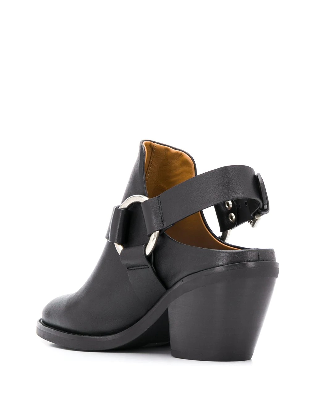 buckle strap mule boots - 3