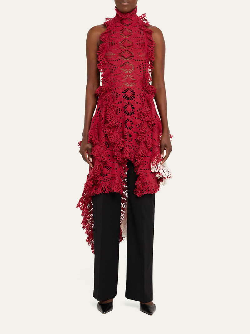 diotima Tosh Mesh-Inset Straight-Leg Trousers outlook