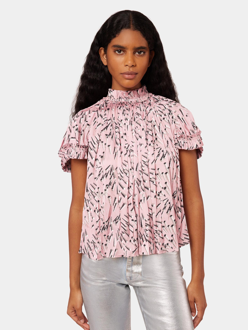 rabanne PLEATED PINK TOP WITH PATTERNS outlook