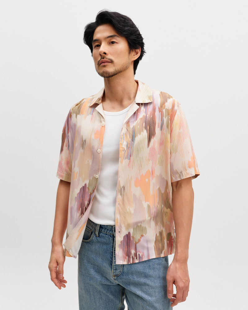 Wax London Didcot - Pastel And Multicolour Floral Short-Sleeve Shirt outlook