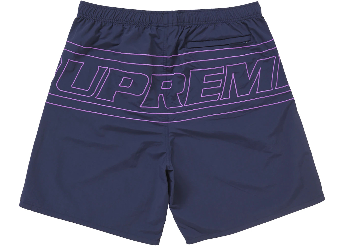Supreme Big Logo Nylon Short Navy - 2