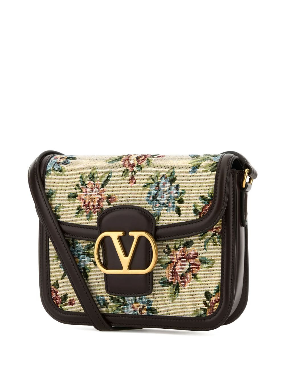 floral-pattern leather cross body bag - 3