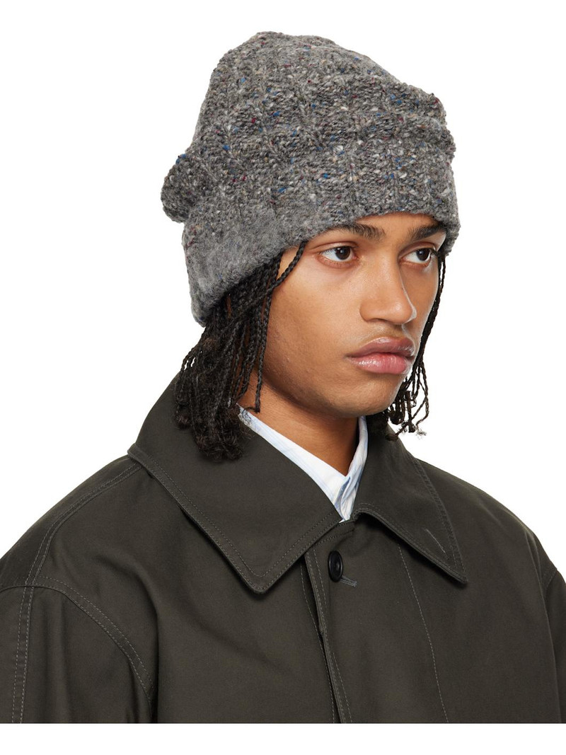 Maison Margiela Gray Rib-Knit Beanie outlook