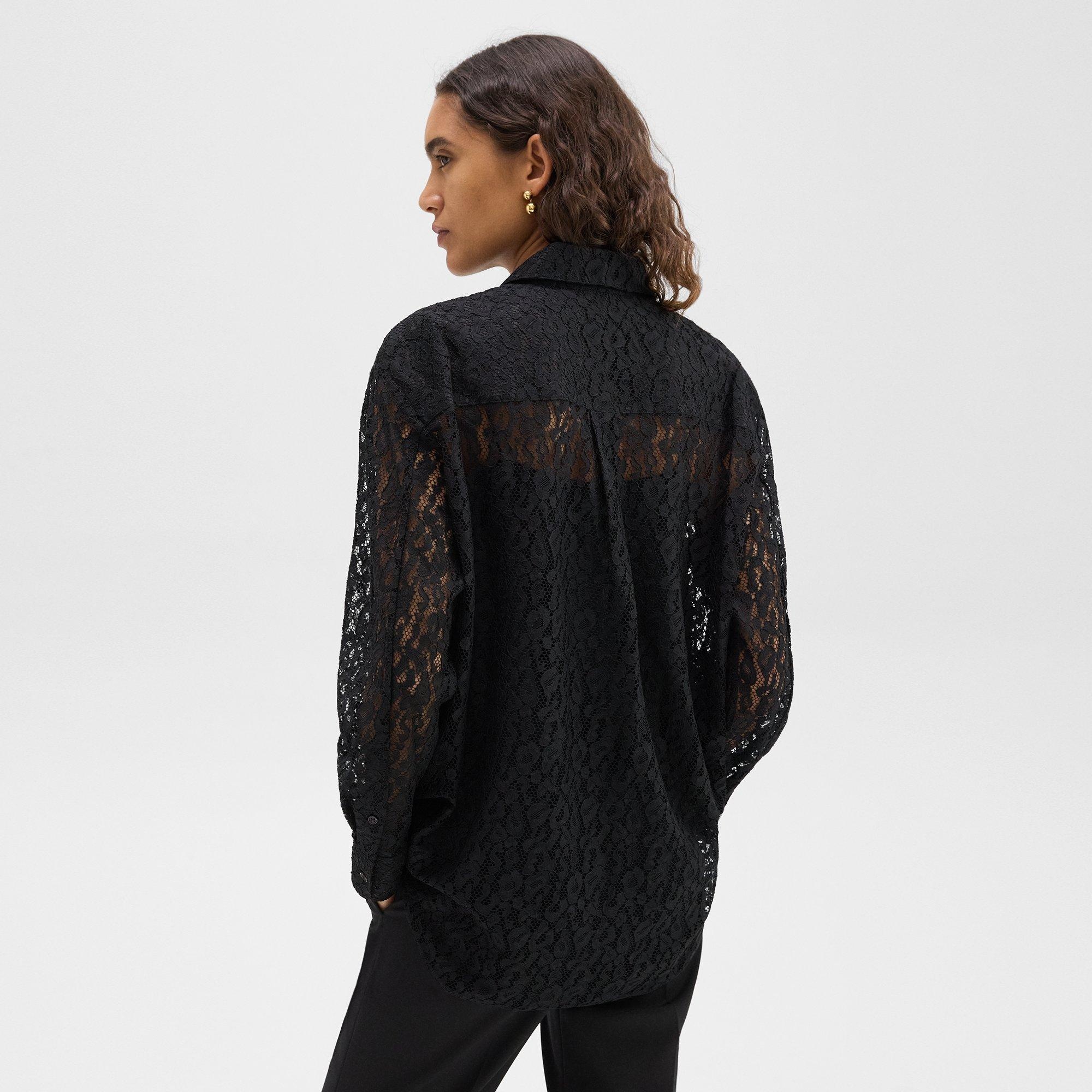 Boyfriend Shirt in Leopard Lace - 4