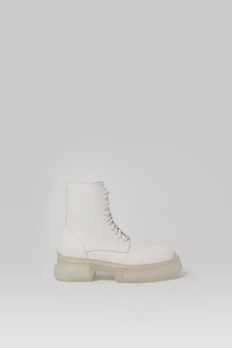 Ann Demeulemeester Koos Combat Boots Chalck outlook