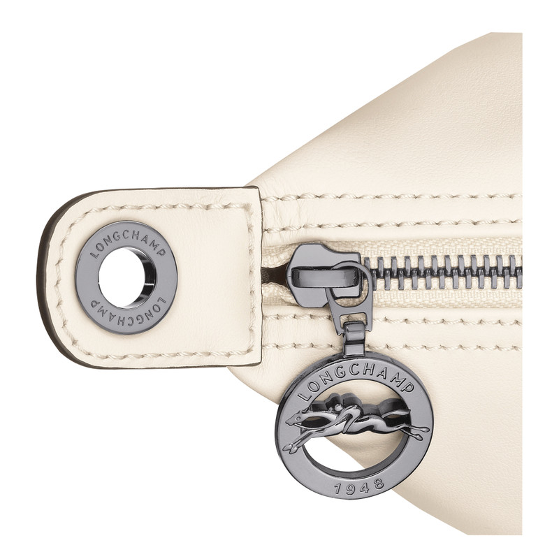 Le Pliage Xtra L Handbag Ecru - Leather 5