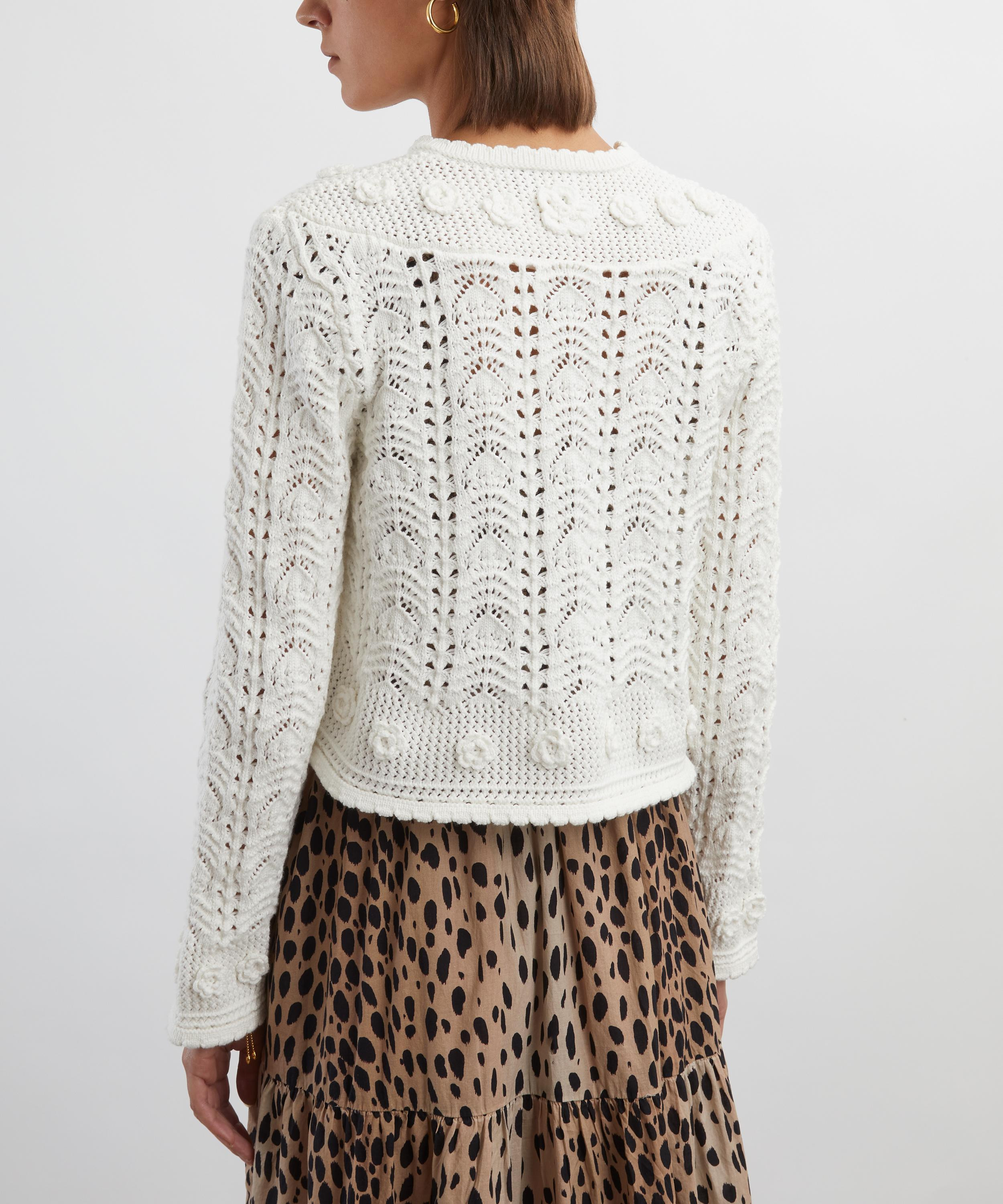 Kyra Cotton Crochet Cardigan - 4