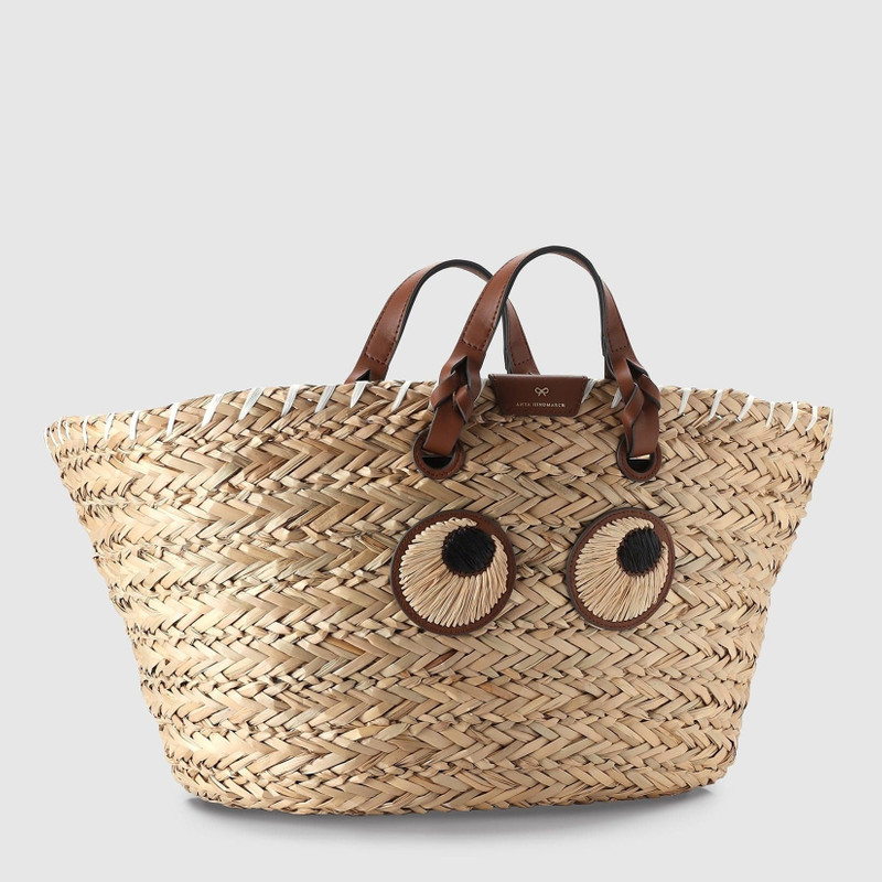 Anya Hindmarch Anya Hindmarch Women's Eyes Large Basket Beige Tote Bag outlook