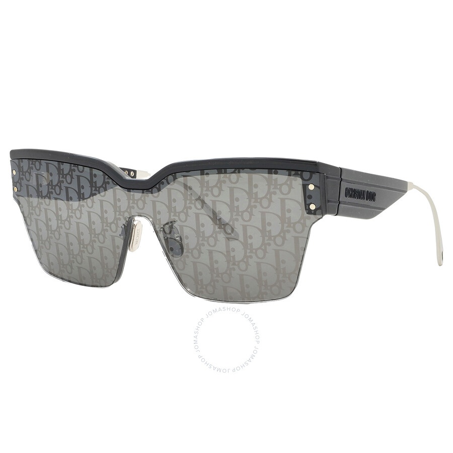 Dior DIORCLUB M4U Smoke Mirror Logo Shield Ladies Sunglasses CD40090U 01C 00 - 3