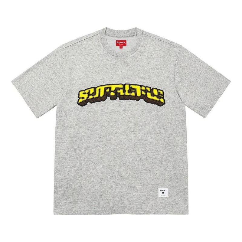 Supreme Block Arc S/S T-Shirt 'Grey Yellow' SUP-SS23-091 - 1
