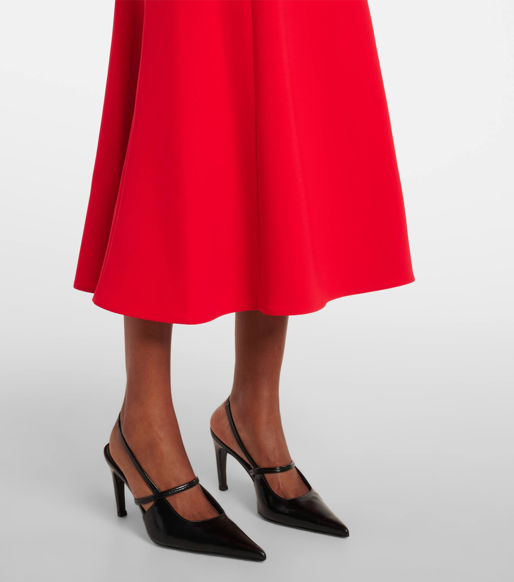Belted crêpe midi dress - 6