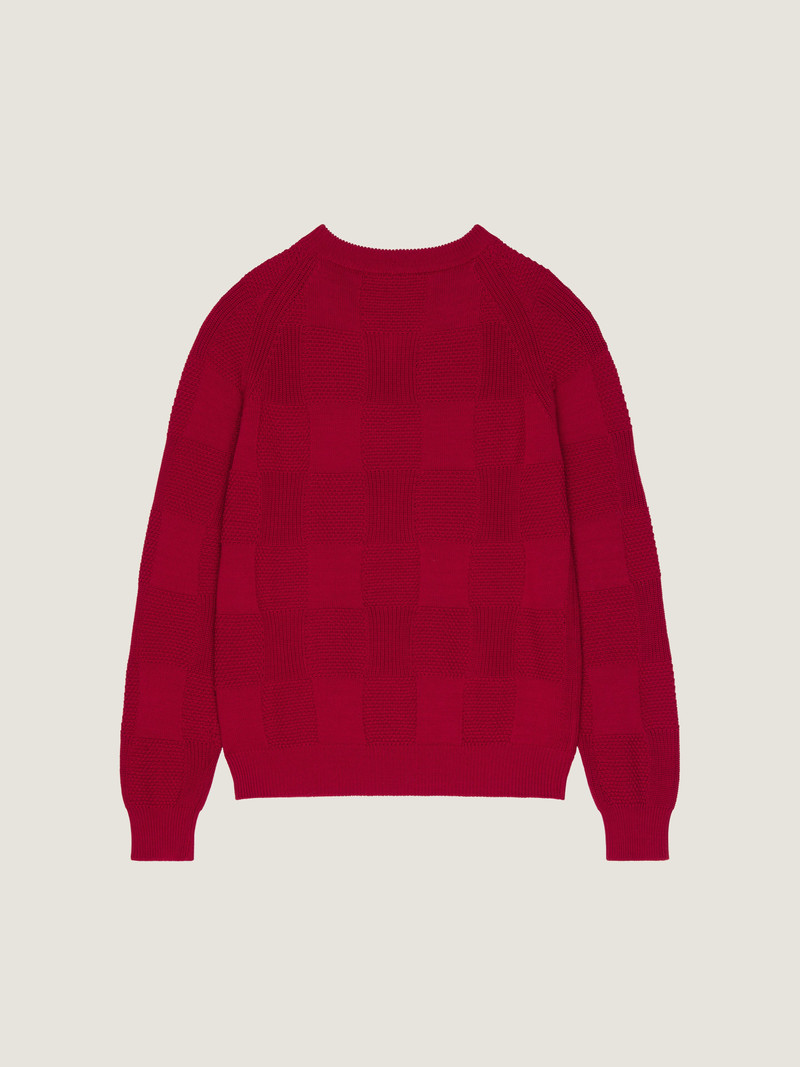 Givenchy CHECKED SWEATER IN COTTON KNIT outlook