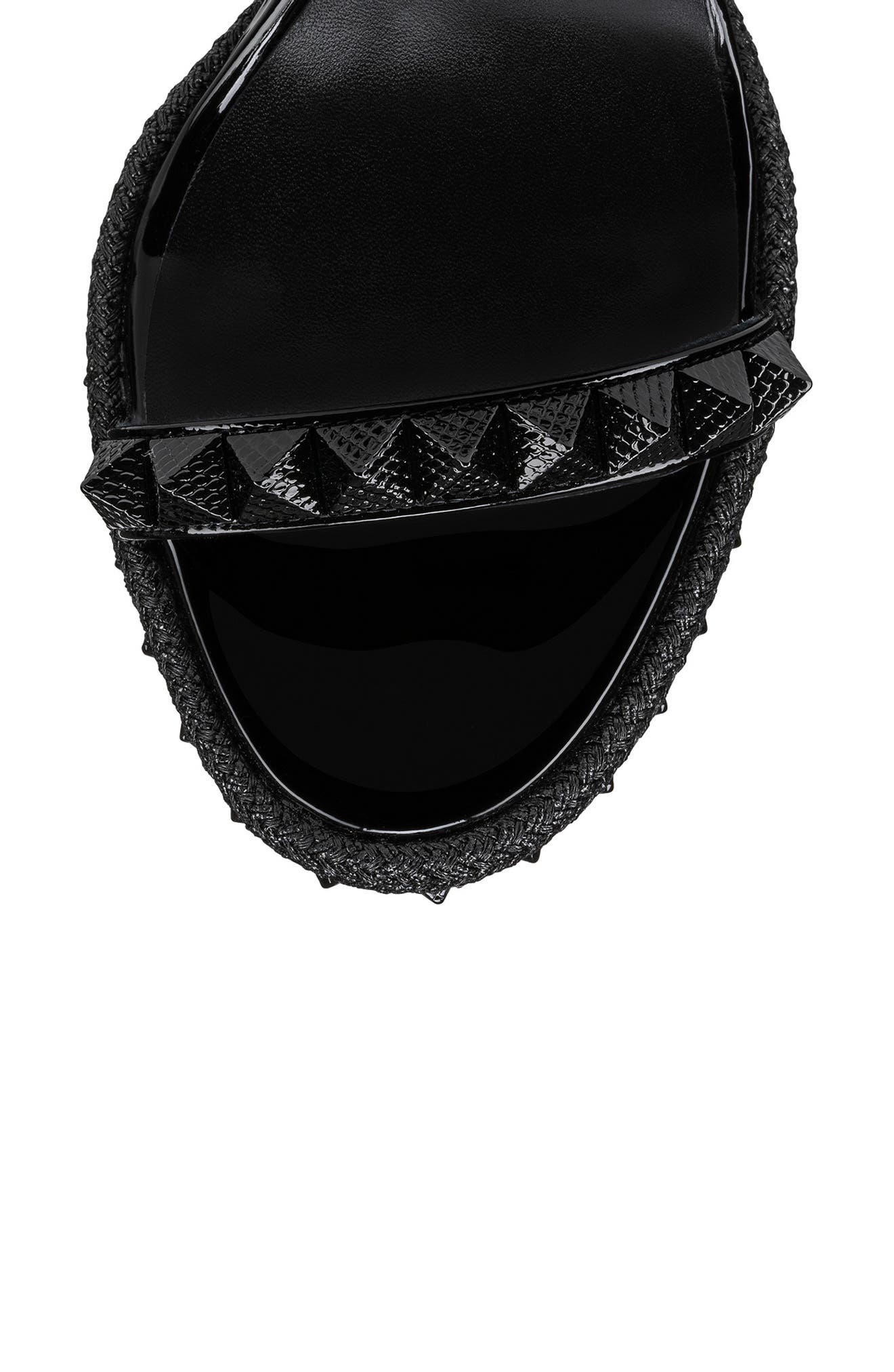Christian Louboutin Pyraclou Wedge Sandal in Black/Lin Black at Nordstrom - 3