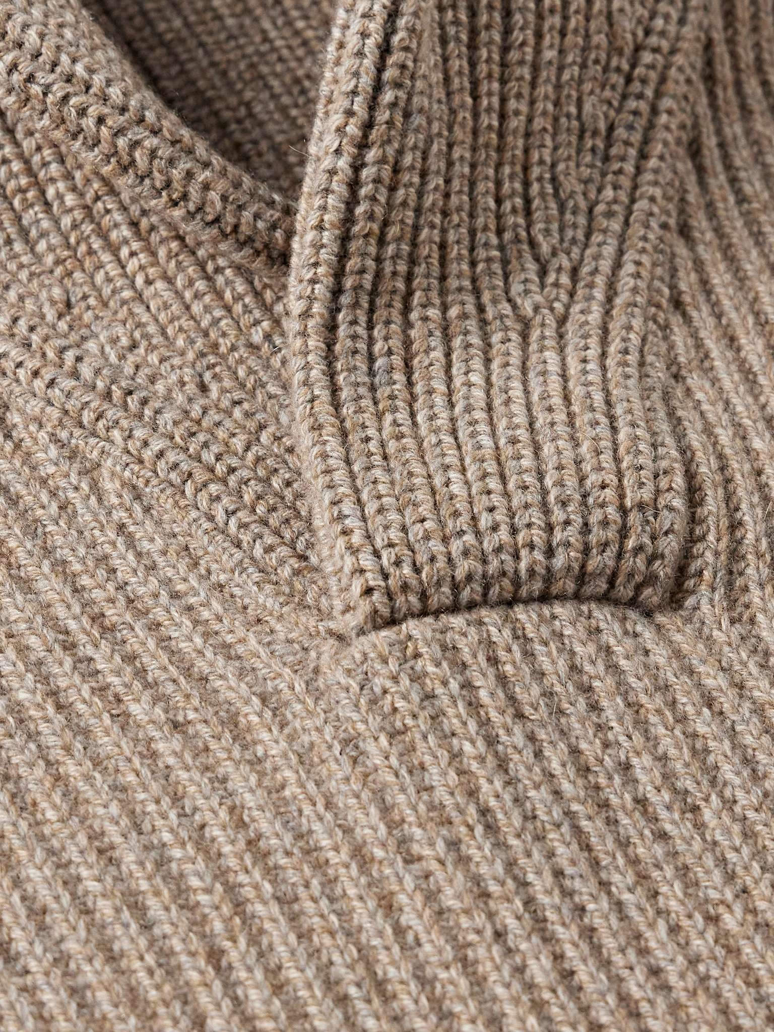 Archer Shawl-Collar Ribbed Cashmere Sweater - 4