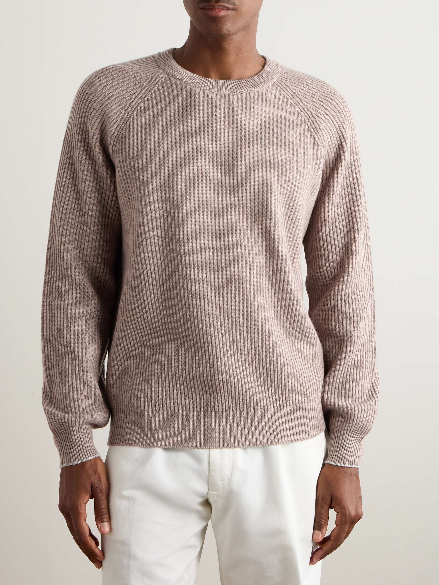 Ribbed Cashmere Sweater - 3