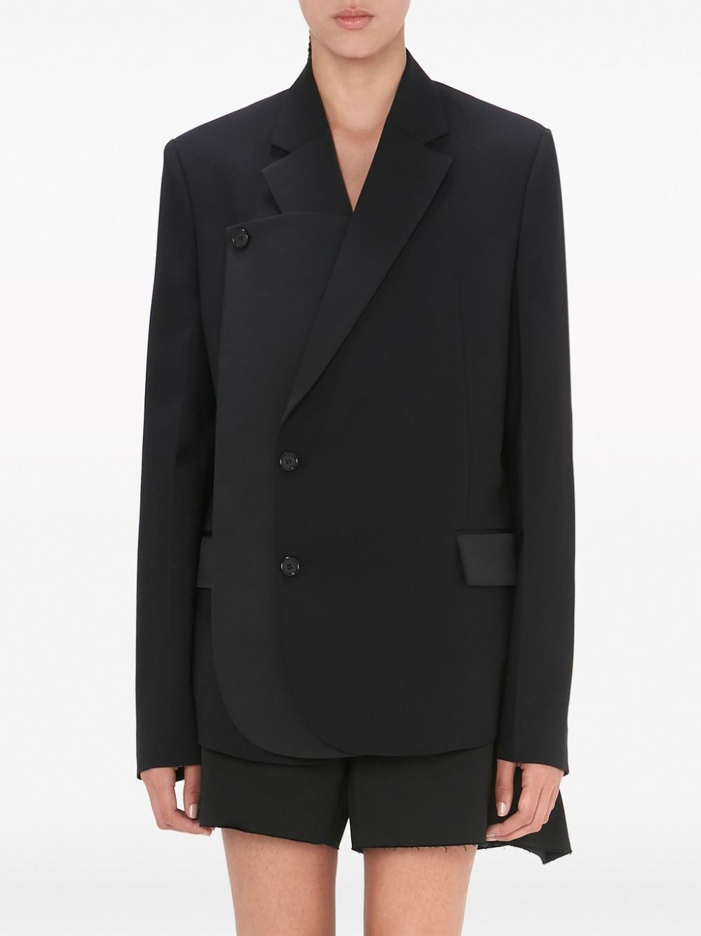 panelled double-breasted blazer - 3