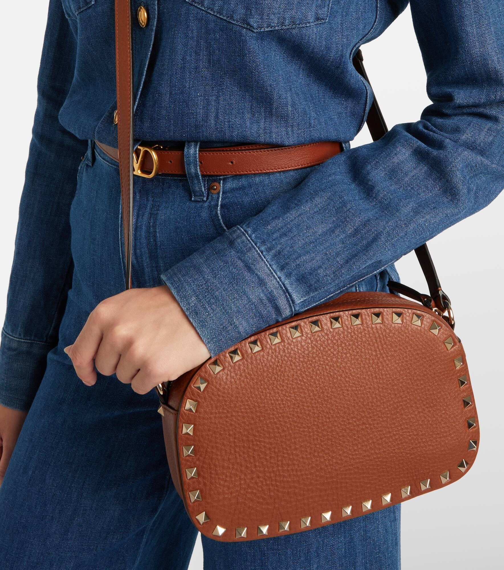 Rockstud Small leather shoulder bag - 2