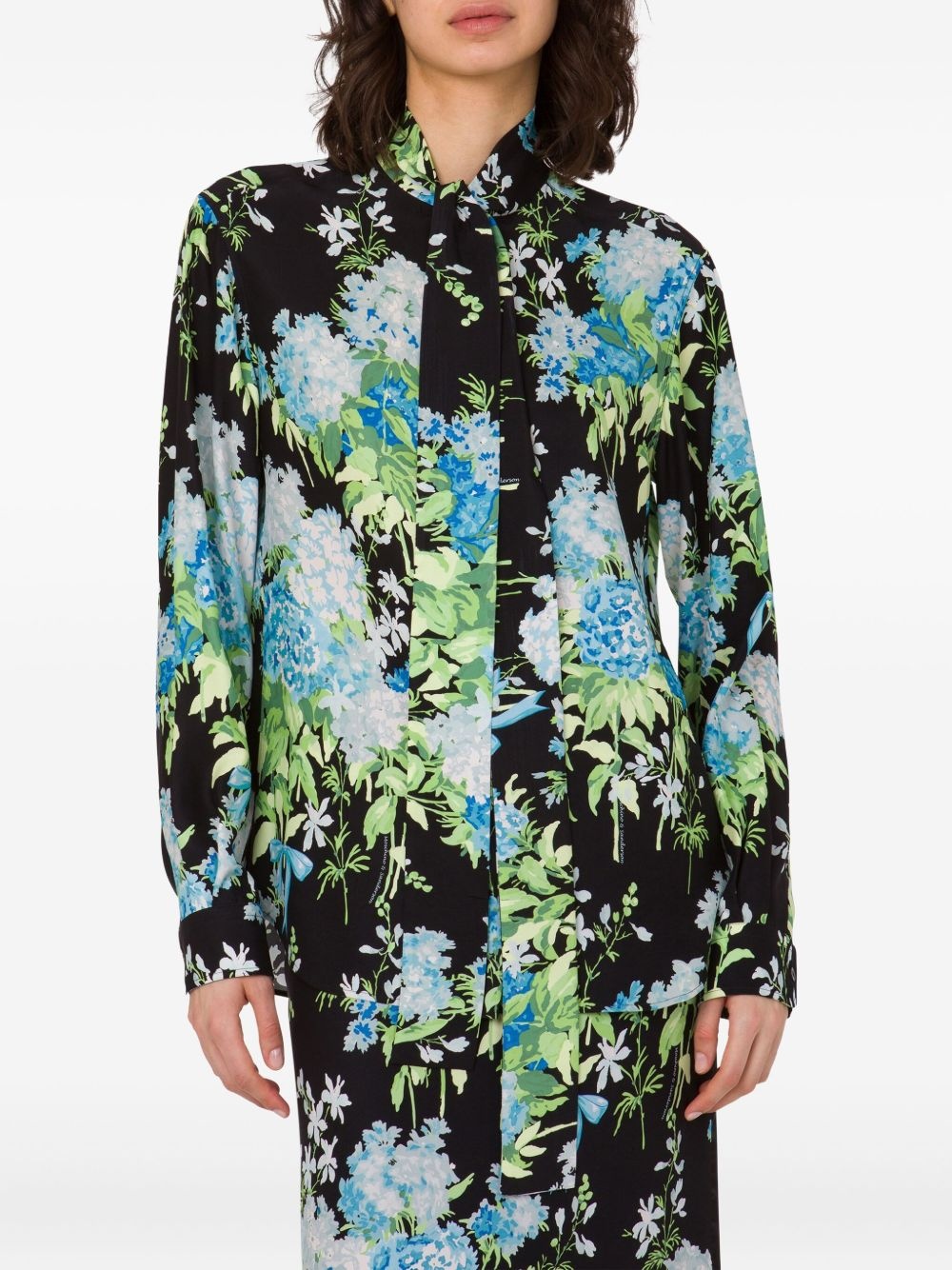printed silk shirt - 3
