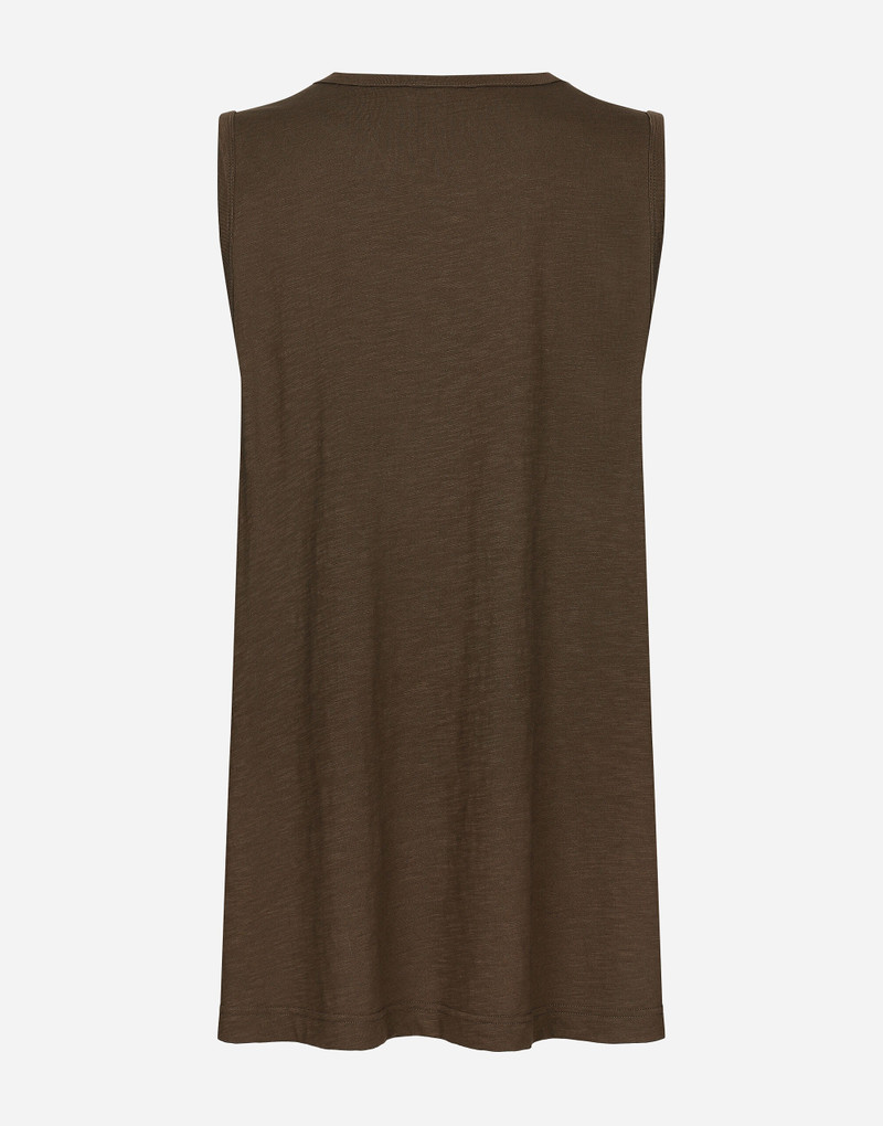 Dolce & Gabbana Cotton singlet with Dolce&Gabbana logo outlook
